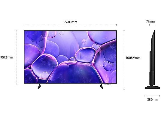 SAMSUNG UE75U8000FUXZT TV LED, 75 ", UHD 4K