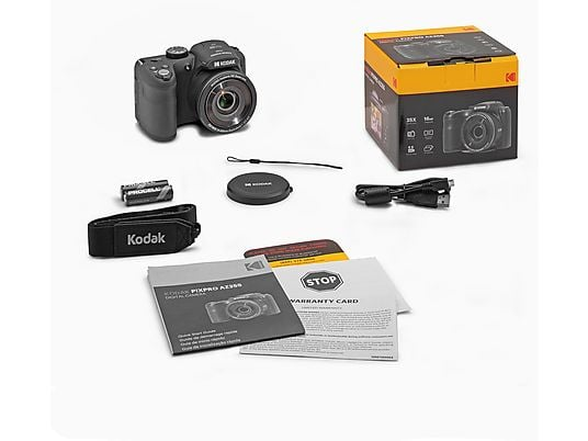FOTOCAMERA BRIDGE KODAK PixPro AZ255 Zoom ottico 25x, 16,15 megapixel, NERO