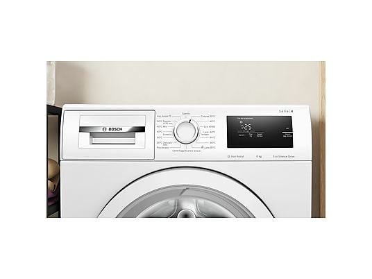 BOSCH WAN24008II LAVATRICE, Caricamento frontale, 8 kg, 10 programmi, Profondità 59 cm, Bianco, livello rumorosità centrifuga 71 dB(A), Classe A