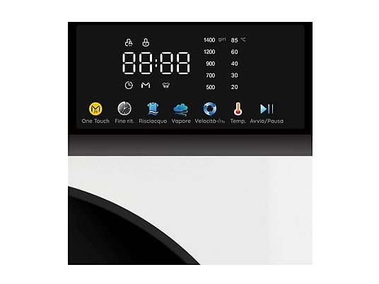 DAYA DSW-1014618-A LAVATRICE caricamento frontale, 10kg, 1400 giri, 16 programmi, Profondità 58 cm, motore inverter, classe A
